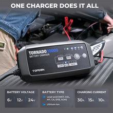 Load image into Gallery viewer, TOPDON Tornado30000 30A Smart Charger and Power Supply 12V/24V