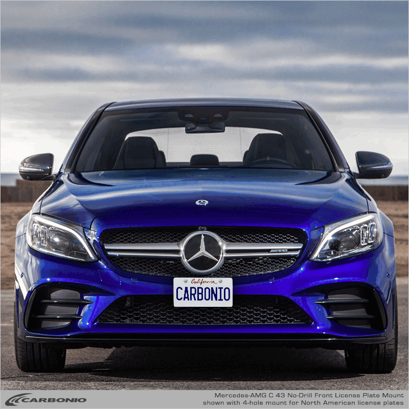 Carbonio No-Drill Front License Plate Mount - Mercedes C43 AMG 2019-2023