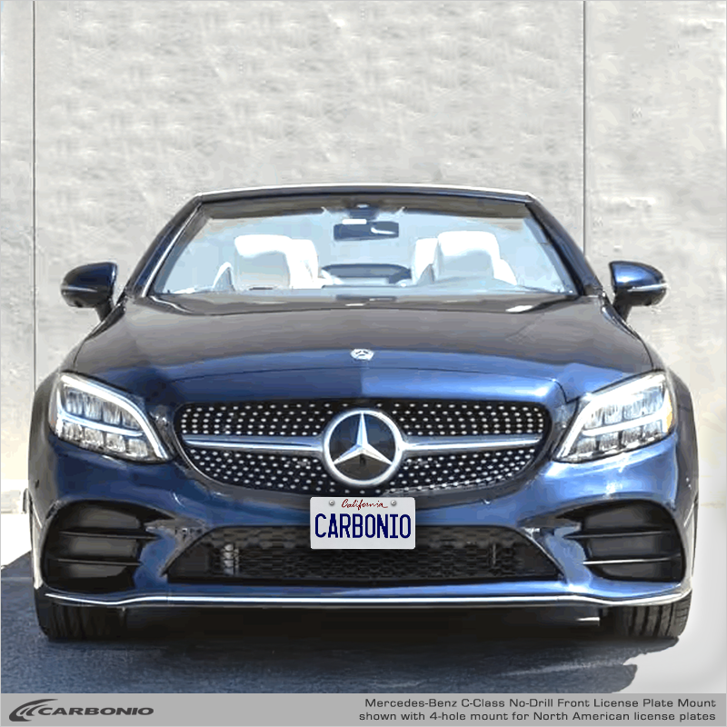 Carbonio No-Drill Front License Plate Mount - Mercedes C300 / C43 AMG 2019-2023