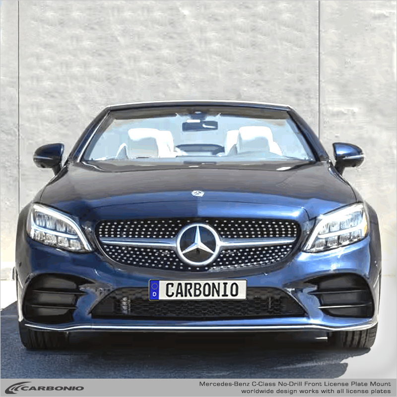 Carbonio No-Drill Front License Plate Mount - Mercedes C300 / C43 AMG 2019-2023