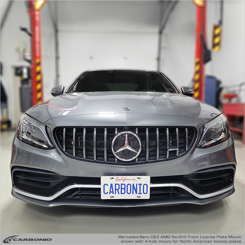 Carbonio No-Drill Front License Plate Mount - Mercedes C63 AMG 2016-2023