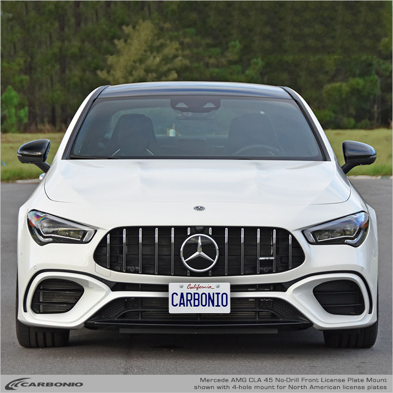Carbonio No-Drill Front License Plate Mount - Mercedes CLA45 AMG 2024-2026