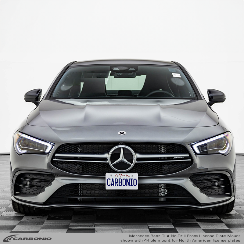 Carbonio No-Drill Front License Plate Mount - Mercedes CLA-Class 2020-2026