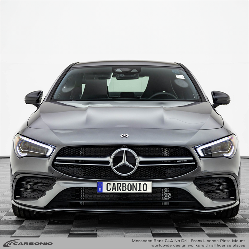 Carbonio No-Drill Front License Plate Mount - Mercedes CLA-Class 2020-2026