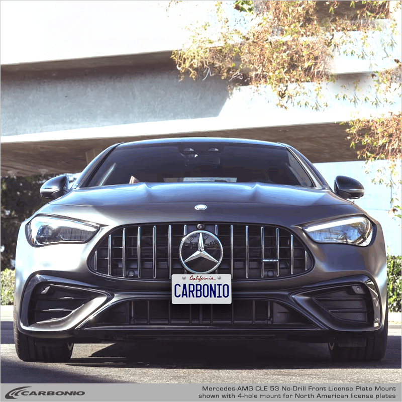 Carbonio No-Drill Front License Plate Mount - Mercedes CLE53 AMG 2024-2027