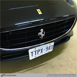 Carbonio No-Drill Front License Plate Mount - Ferrari California 2008-2014