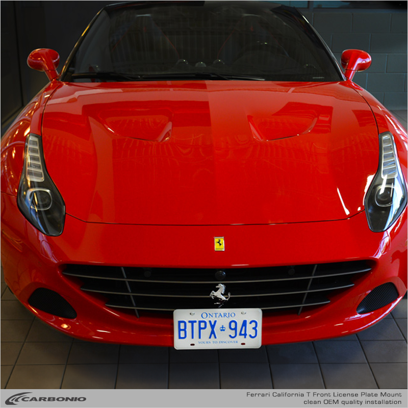 Carbonio No-Drill Front License Plate Mount - Ferrari California T 2015-2017