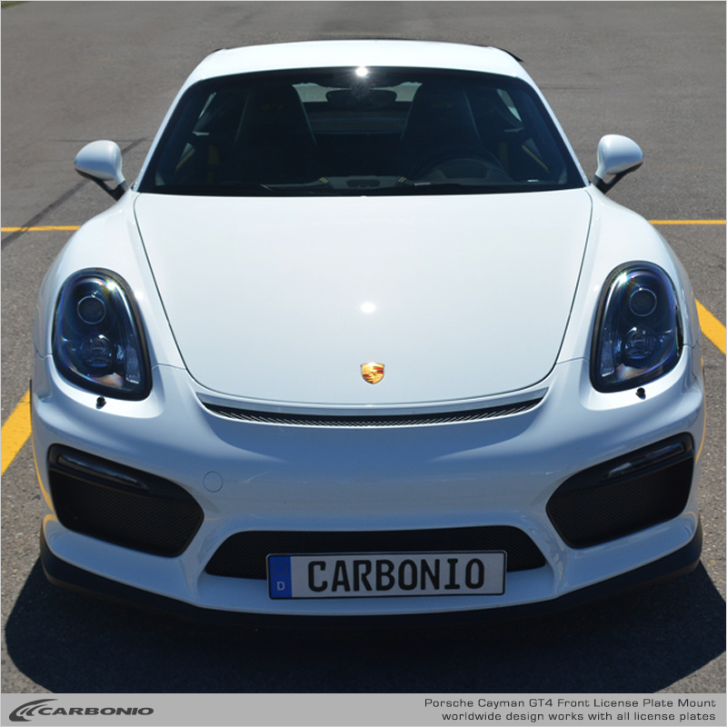 Carbonio No-Drill Front License Plate Mount - Porsche Cayman GT4 (981) 2015-2019