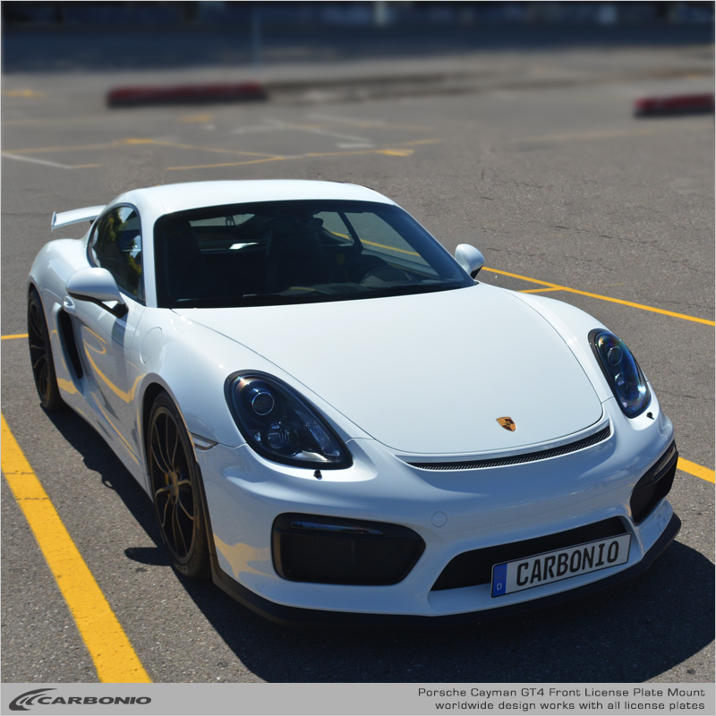 Carbonio No-Drill Front License Plate Mount - Porsche Cayman GT4 (981) 2015-2019