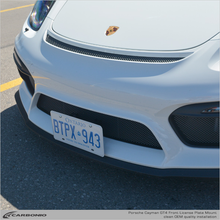 Load image into Gallery viewer, Carbonio No-Drill Front License Plate Mount - Porsche Cayman GT4 (981) 2015-2019