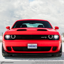 Load image into Gallery viewer, Carbonio No-Drill Front License Plate Mount - Dodge Challenger V8 SRT Models 2015-2023