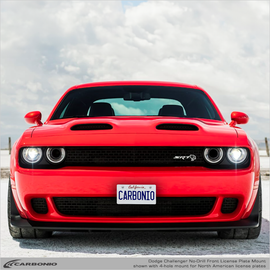 Carbonio No-Drill Front License Plate Mount - Dodge Challenger V8 SRT Models 2015-2023