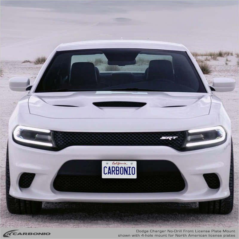 Carbonio No-Drill Front License Plate Mount - Dodge Charger 2022-2023