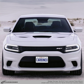 Carbonio No-Drill Front License Plate Mount - Dodge Charger 2022-2023