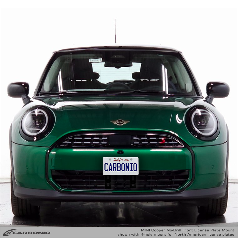 Carbonio No-Drill Front License Plate Mount - Mini Cooper 2025+