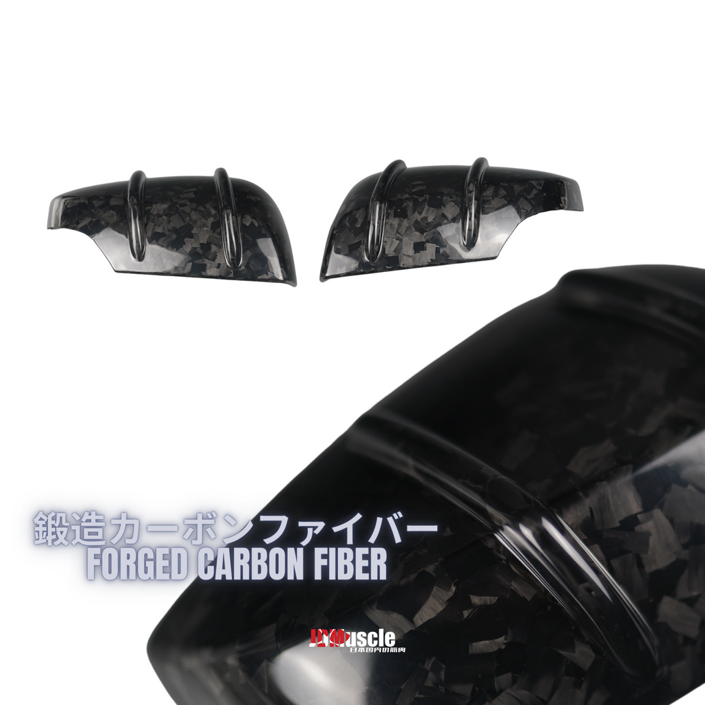 JDMuscle Tanso RAR Style Carbon Fiber Side Mirror Covers w/ Turn Signal - Subaru WRX / STi 2015-2021