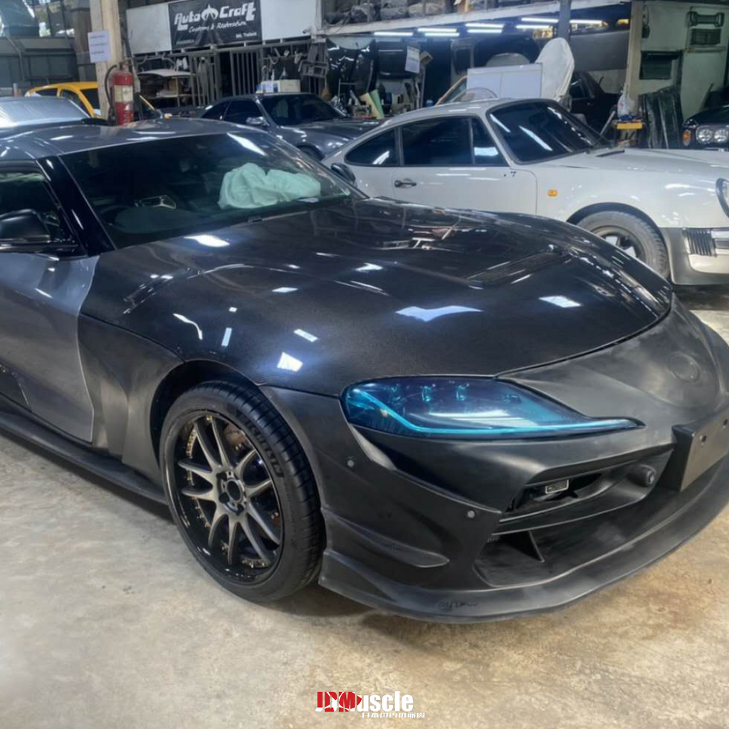 JDMuscle Tanso Carbon Fiber Hood V1  - Toyota Supra 2020-2025