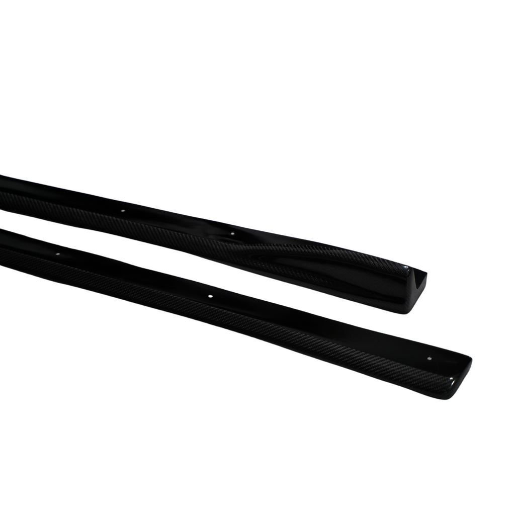 JDMuscle Tanso Carbon Fiber CS Style Side Skirt - Subaru WRX / STi 2008-2014