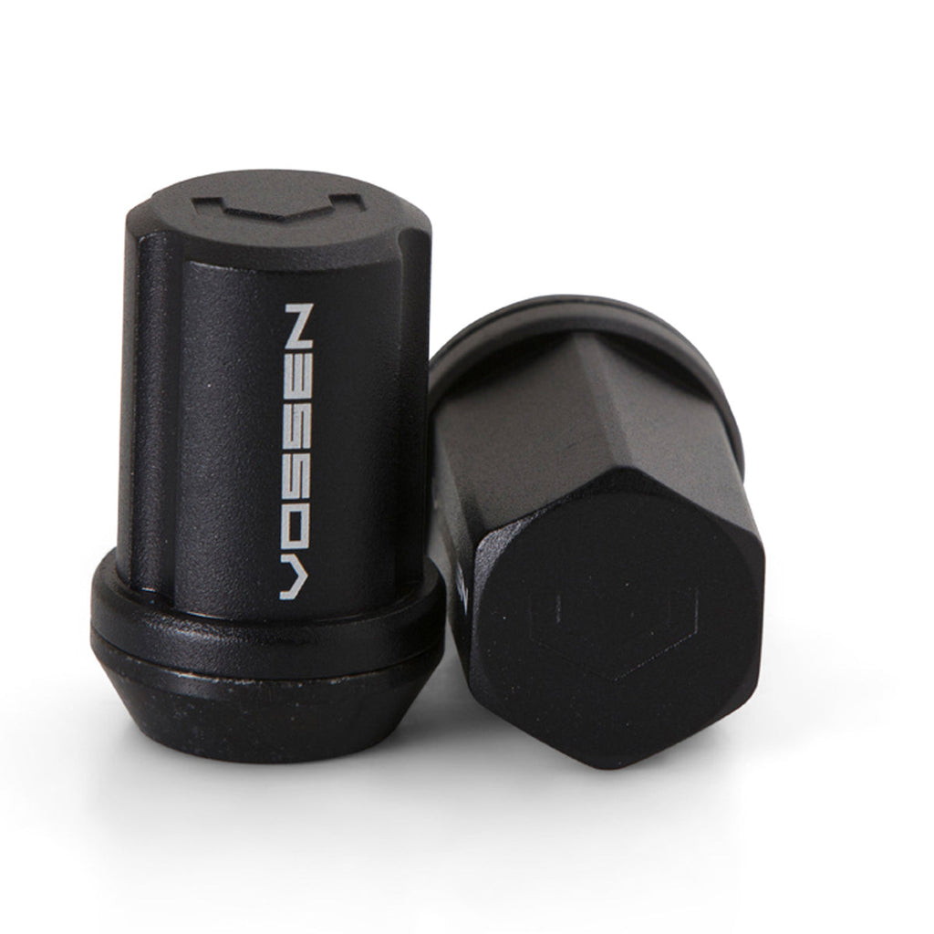 Vossen 55mm Lug Nuts (14x1.5; 19mm Hex; Cone Seat; Black) Set of 24 - Universal Fitment
