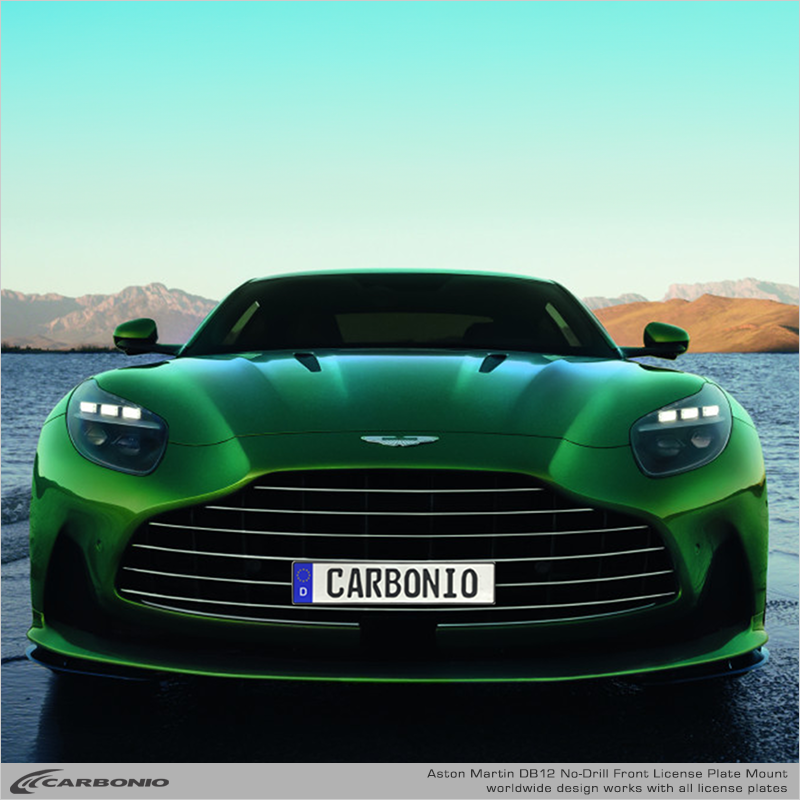 Carbonio No-Drill Front License Plate Mount - Aston Martin DB12 2024-2026