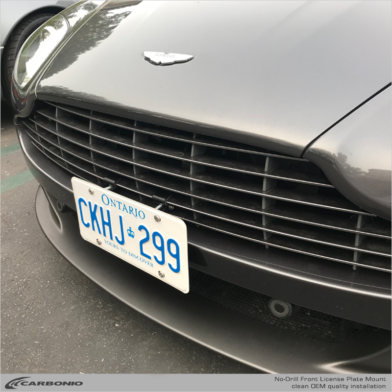 Carbonio No-Drill Front License Plate Mount - Aston Martin DB9 2004-2017