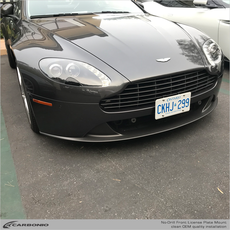 Carbonio No-Drill Front License Plate Mount - Aston Martin DB9 2004-2017