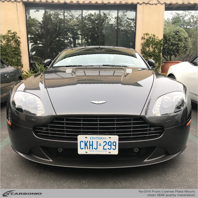 Carbonio No-Drill Front License Plate Mount - Aston Martin DB9 2004-2017