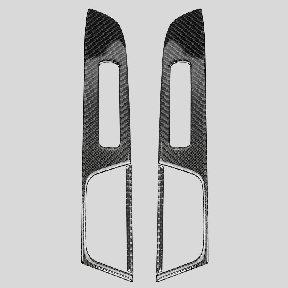 JDMuscle P&S Series Carbon Fiber Front & Rear Door Switch Panel Covers - Subaru WRX / STi 2018-2021