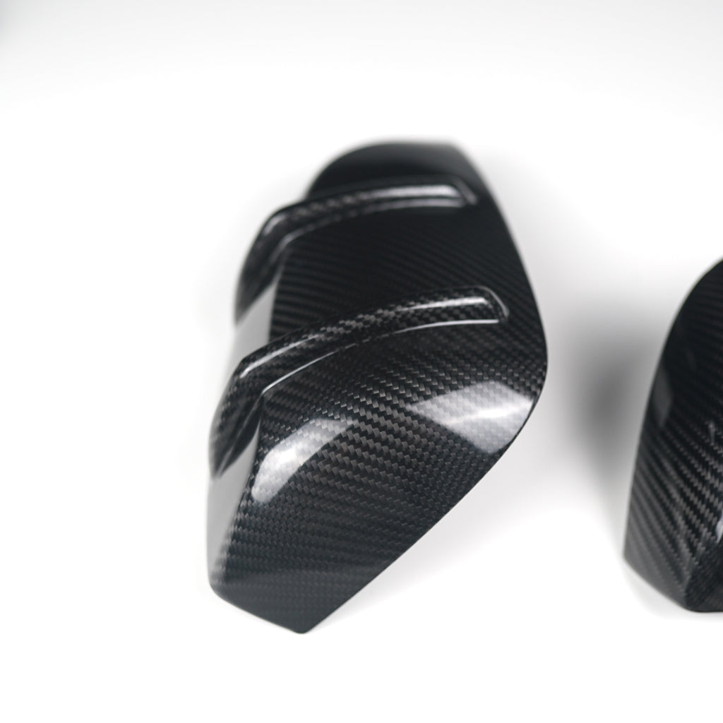 JDMuscle Tanso RAR Style Carbon Fiber Side Mirror Covers w/ Turn Signal - Subaru WRX / STi 2015-2021