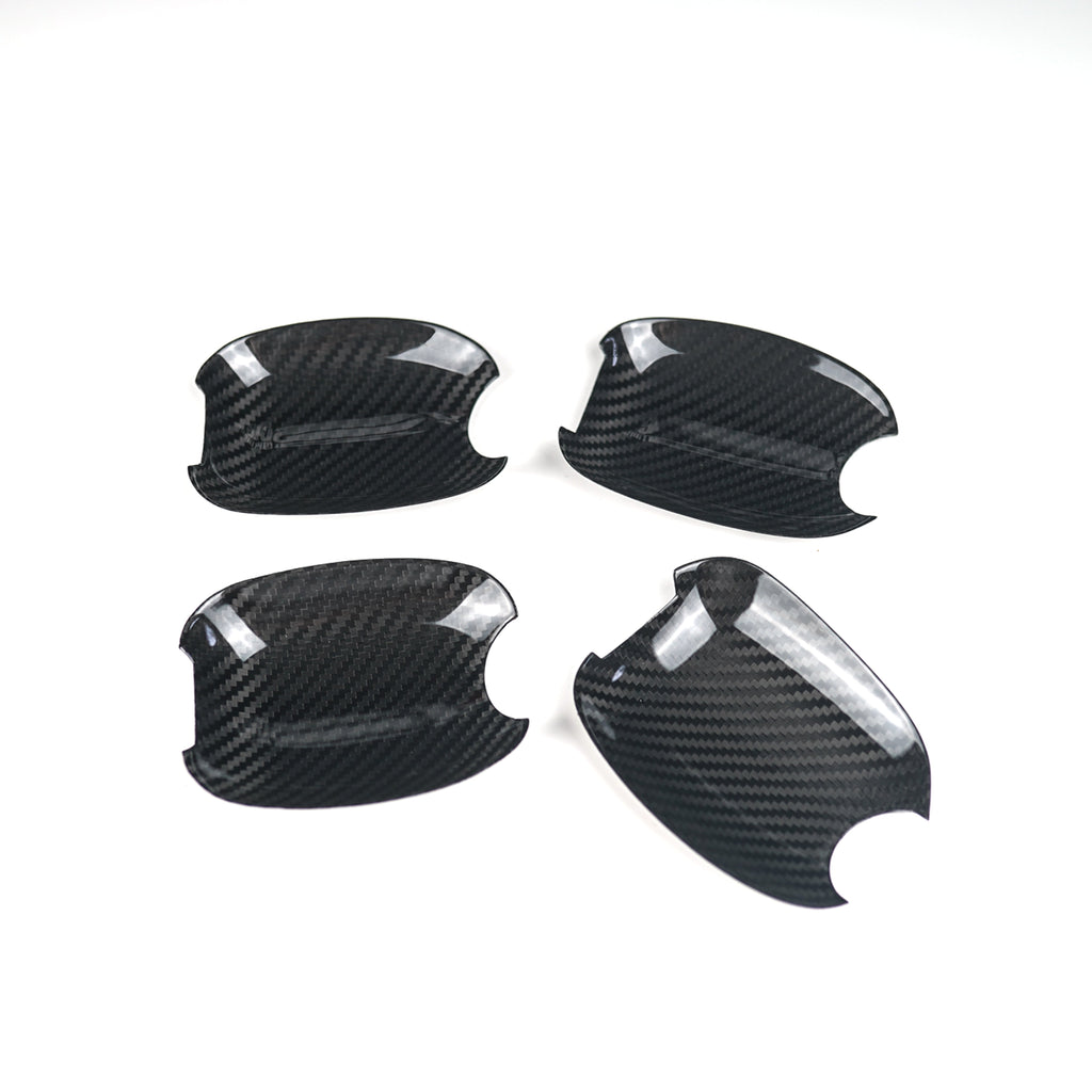 JDMuscle Tanso Carbon Fiber Door Bowl Trim Covers - Subaru WRX / STi 2015-2021