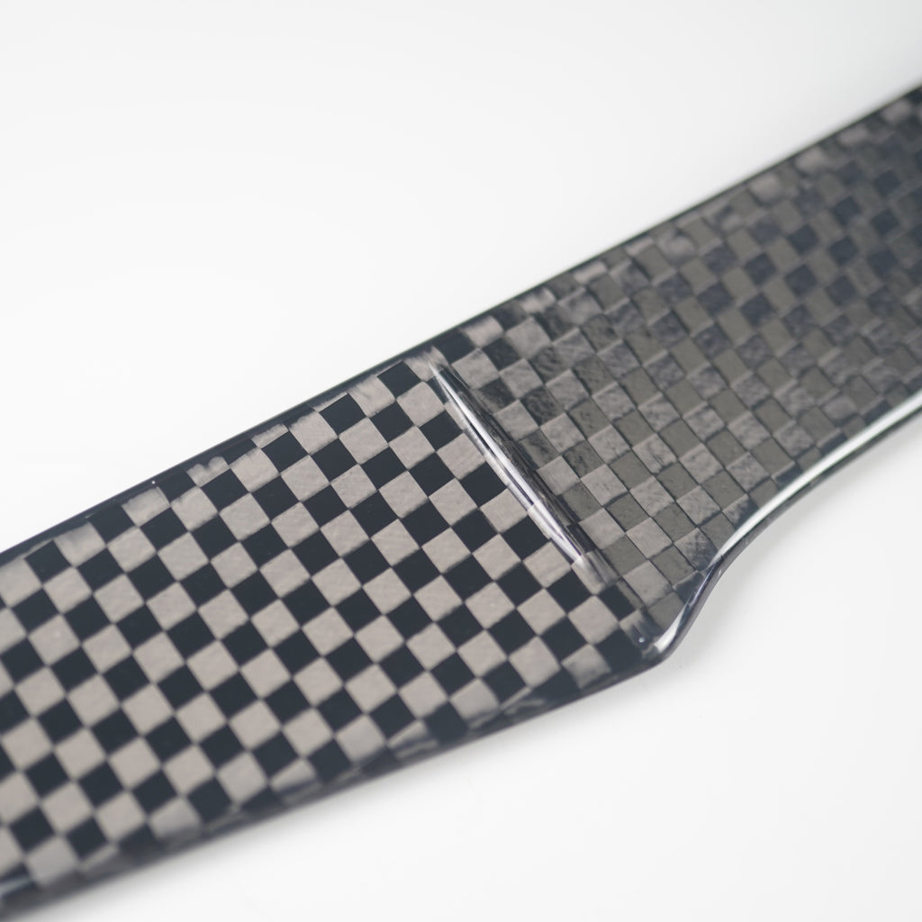 JDMuscle Tanso Carbon Fiber Wing Gurney Flap V2 - Subaru WRX / STi  2015-2021 (w/ OEM STi Spoiler)