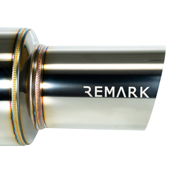 Remark R1 Spec Single-Exit Stainless Catback Exhaust (Resonated) - Subaru WRX / STi (VA) 2015-2021