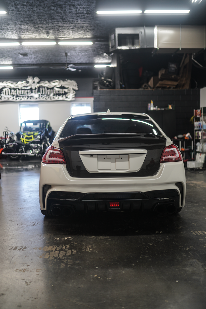 JDMuscle Gloss Black / Paint Matched License Plate Backing - Subaru WRX / STi 2015-2021