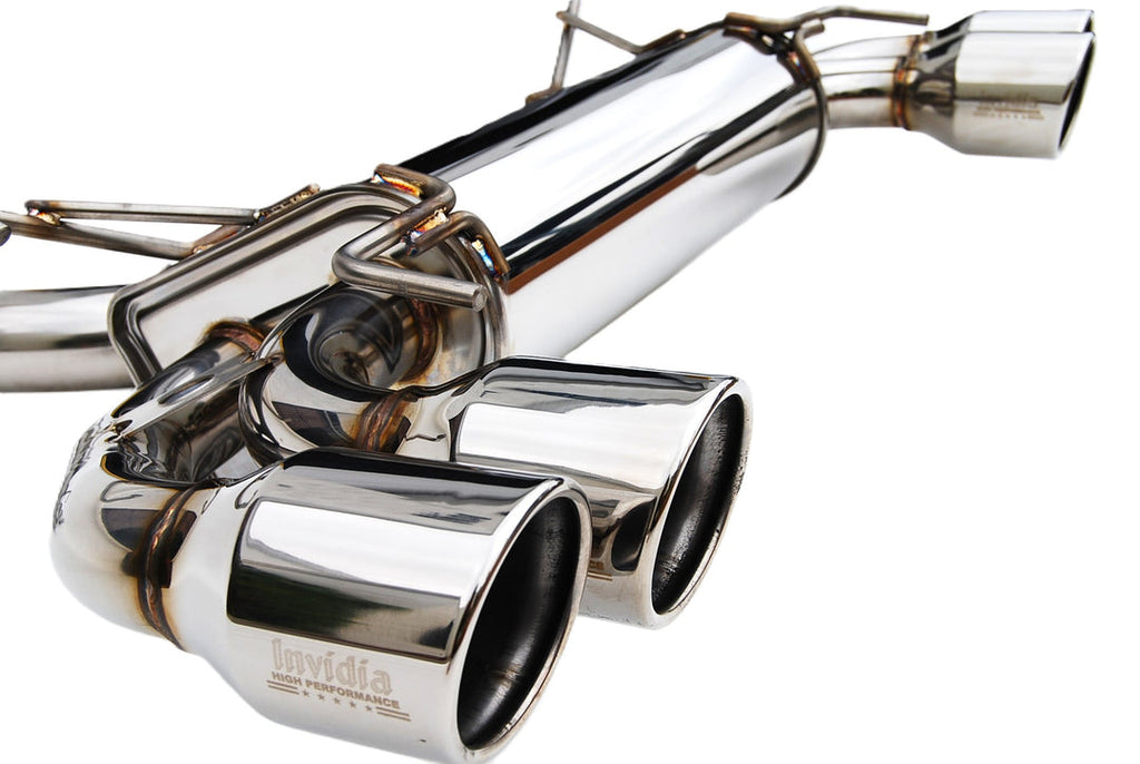 Invidia Dual Q300 Stainless Steel Tip Catback Exhaust - Subaru WRX 2011-2014 / STi Hatchback 2008-2014