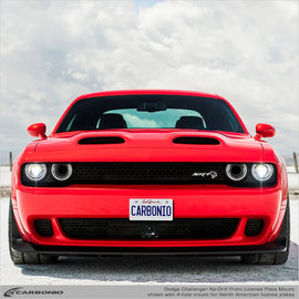 Carbonio No-Drill Front License Plate Mount - Dodge Challenger V8 SRT Models 2015-2023