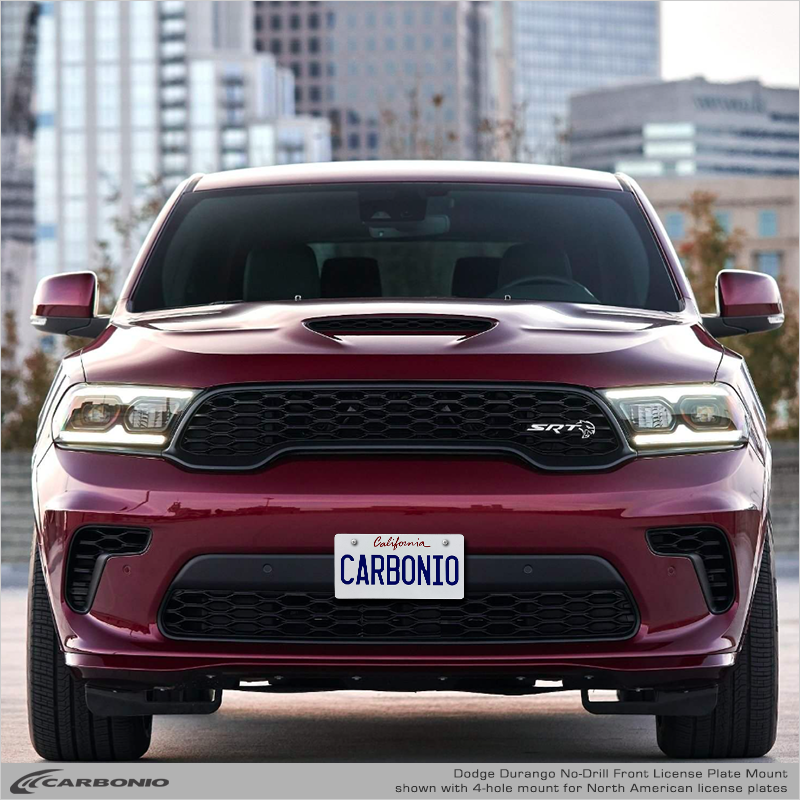 Carbonio No-Drill Front License Plate Mount - Dodge Durango 2023-2027
