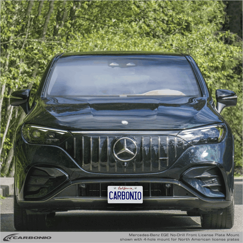 Carbonio No-Drill Front License Plate Mount - Mercedes EQE SUV 2023-2027