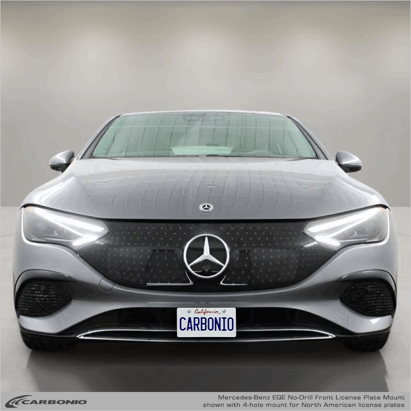 Carbonio No-Drill Front License Plate Mount - Mercedes EQE350+ Sedan 2023-2025