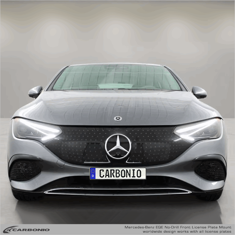 Carbonio No-Drill Front License Plate Mount - Mercedes EQE350+ Sedan 2023-2025