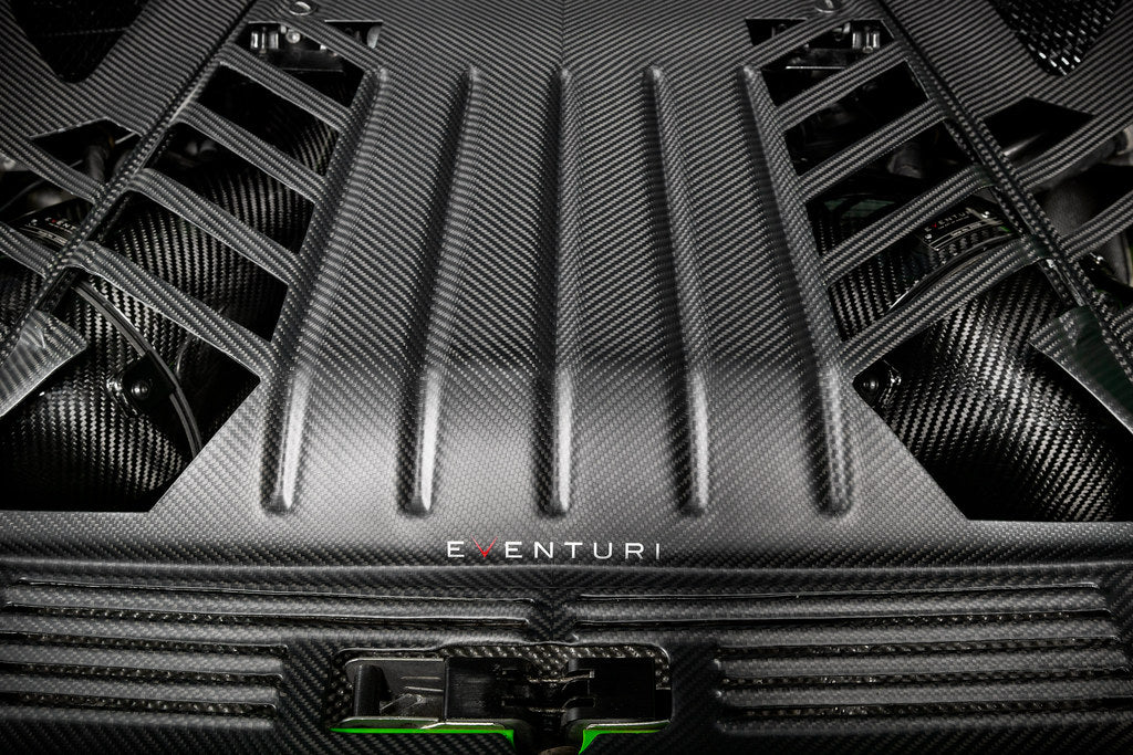 Eventuri Black Carbon Fiber Engine Cover Set - Lamborghini Huracan 2015-2024