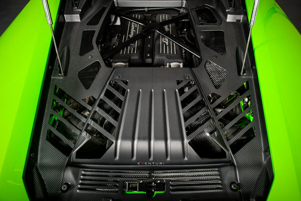 Eventuri Black Carbon Fiber Engine Cover Set - Lamborghini Huracan 2015-2024