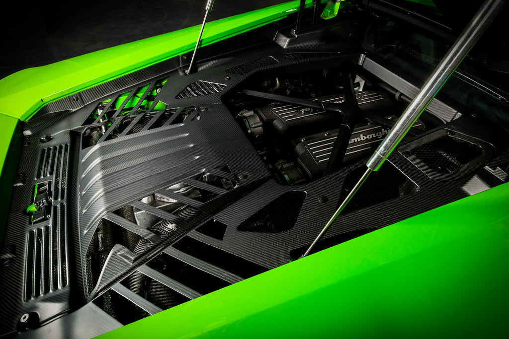 Eventuri Black Carbon Fiber Engine Cover Set - Lamborghini Huracan 2015-2024