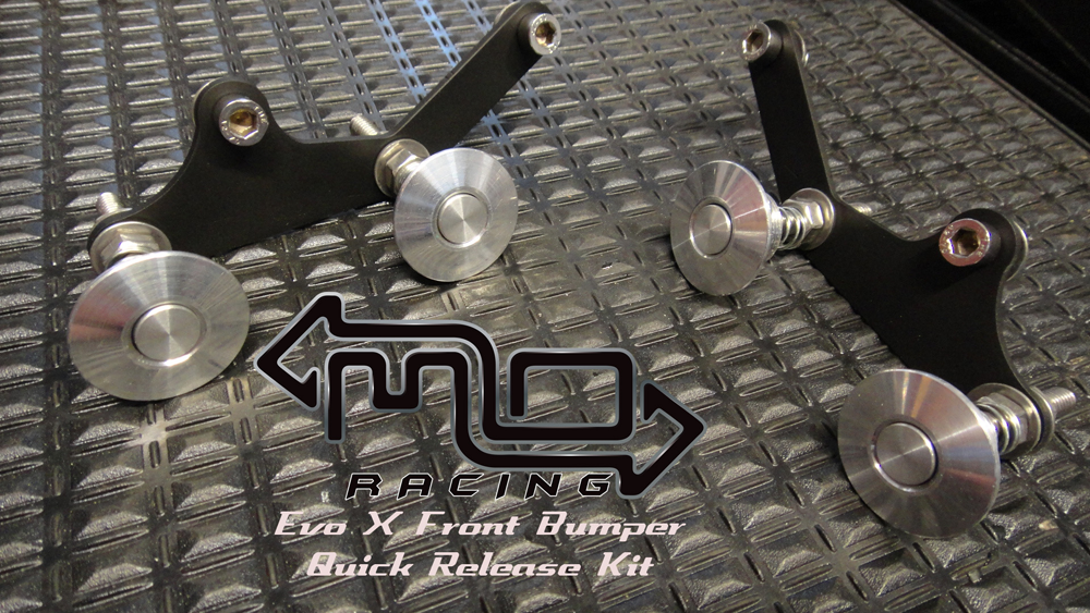 Move Over Racing Dual Latch Raw Billet Bumper Quick Release Kit - Mitsubishi Evo X 2008-2015