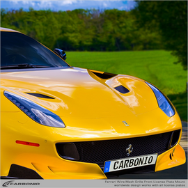 Carbonio No-Drill Front License Plate Mount - Ferrari F12 TDF 2015-2017
