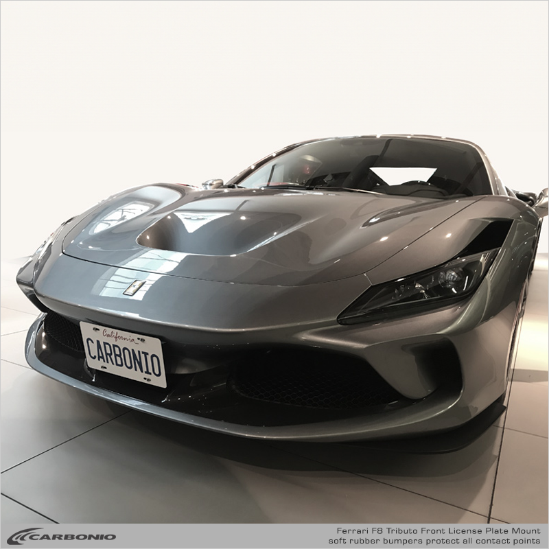 Carbonio No-Drill License Plate Mount - Ferrari F8 Tributo 2020-2023