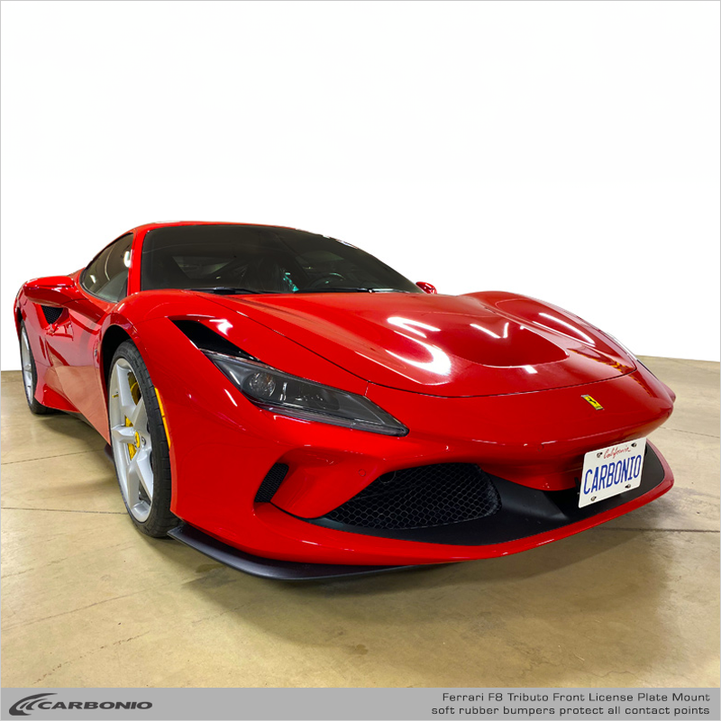 Carbonio No-Drill License Plate Mount - Ferrari F8 Tributo 2020-2023