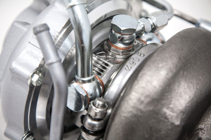 Forced Performance Blue 58mm BB Turbo (Black Housing; Internal WG w/Oil Line) - Subaru WRX 2015-2021