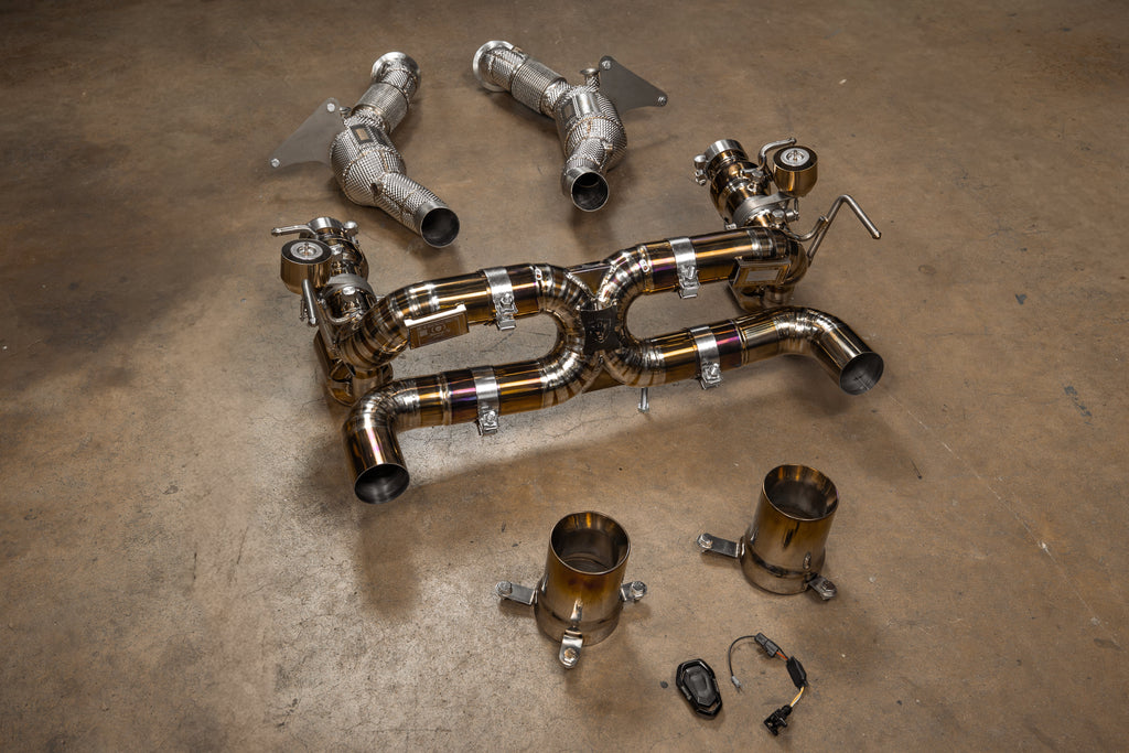 Valvetronic Valved Sport Titanium Catback Exhaust System - Ferrari F8 Tributo / Spider 2020-2023