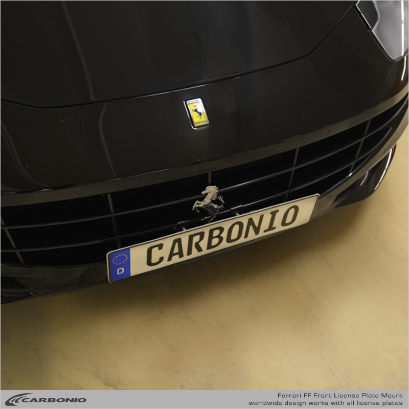 Carbonio No-Drill Front License Plate Mount - Ferrari FF & GTC4 Lusso 2011-2021