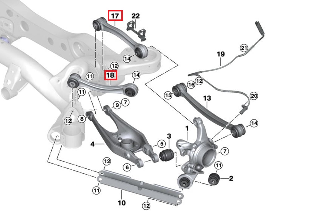 Fall-Line Motorsports Rear Upper Control Arm Set - BMW M3 (E9x) 2008-2013